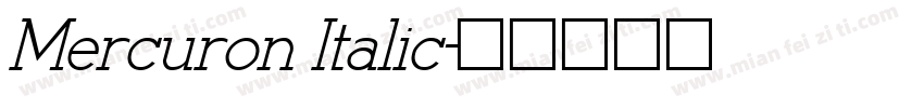 Mercuron Italic字体转换